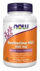NOW Foods Berberine HCI 500 mg Supports Glucose Metabolism 90 Veg Caps