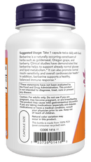 NOW Foods Berberine HCI 500 mg Supports Glucose Metabolism 90 Veg Caps label information