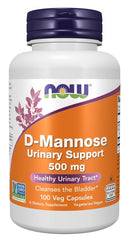 NOW Foods D-Mannose Urinary Support 500 mg 100 Veg Capsules