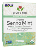 NOW Foods Organic Senna Tea, 24 Tea Bags Mint flavor