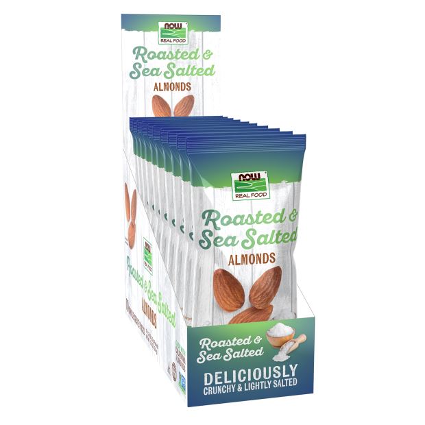 NOW Foods Roasted Sea Salt Almonds Singles