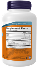 NOW Foods Ultra Omega 3-D Fish Oil 600 EPA/300 DHA 90 Fish Softgels Supplement Facts