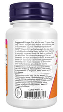 NOW Foods Vitamin D-3 High Potency Bone & Immune Health 4000 IU 120 Softgels Suggested Use