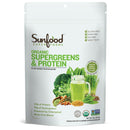 Sunfood Organic Supergreens 
 Protein New Plant Based Protein Blend Pea Hemp Almond Pumpkin 19 Green Superfoods Enzymes Probiotics 8oz bag