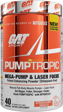 GAT SportGAT Sport PUMPTROPIC MegaPump & Laser Focus Potent Enhancing Powder (StimulantFree) 40 ServingsPre - WorkoutStrawberry Mango816170023509