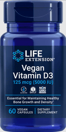 Life ExtensionLife Extension Vegan Vitamin D3 5000 IU 60 Vegan CapsulesVitamins & Minerals737870242260
