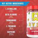 RYSERYSE High Stim Loaded Pump, Energy, Strength, LCitrulline, Beta Alanine, LTheanine, 30 ServingsPre - WorkoutFreedom Rocks854050008628