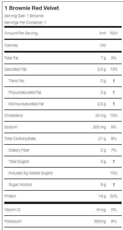 321glō321glo Collagen Protein Brownie, Low Sugar, Keto Friendly, Gluten Free, 16g protein & 200 cal per barProtein SnackRED VELVET 850016779366 supplement facts