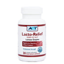 AST Lacto-Relief lactose enzyme supplement bottle on a white background