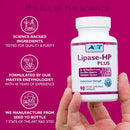 AST Enzymes Lipase-HP Plus, for Fat Digestion & Low-Carb Diets 90 veg caps