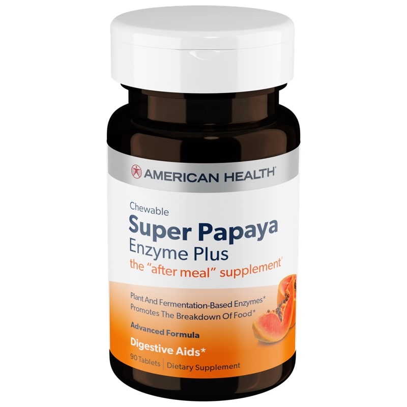 American Health Super Papaya Enzymes Plus 90 Tablets