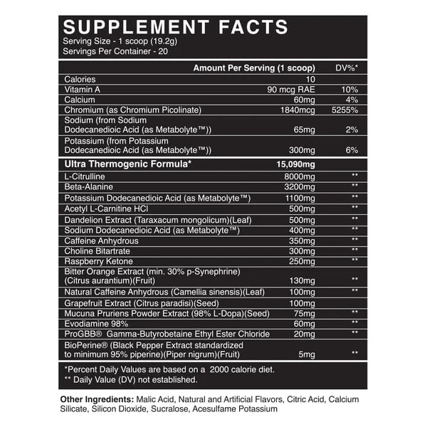 BLACKMARKET Scorch Anabolic / Warfare Ultra Thermogenic Pre-Workout Hawaiian Kill Shot 20 Servings