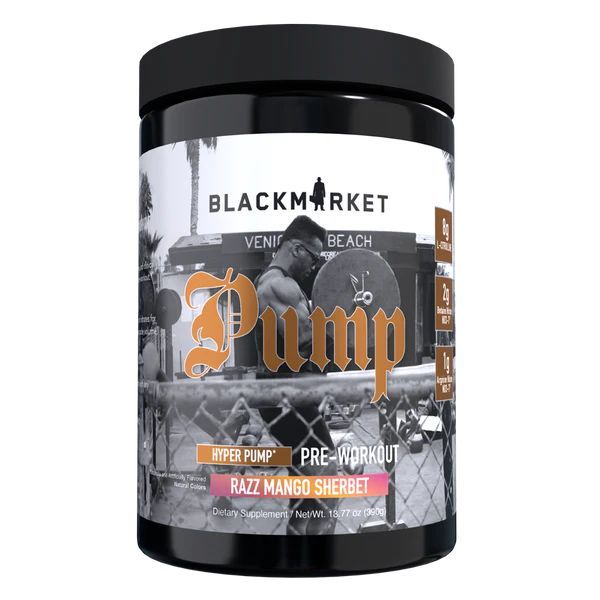 BLACKMARKET PUMP Stim-Free Pre-workout 16+g of pump agents 20/40 servings