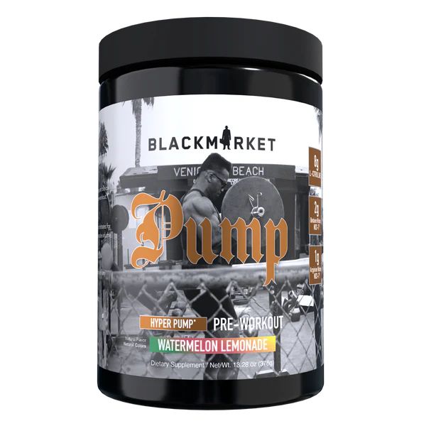 BLACKMARKET PUMP Stim-Free Pre-workout 16+g of pump agents 20/40 servings