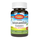 Bottle of Carlson Fermented Astaxanthin Gummies on a white background