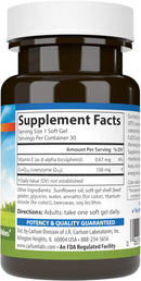 Carlson Co-Q10 100mg Promotes healthy energy production, 30 soft gels