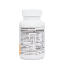A white plastic bottle of Dynamic Enzymes Alpha 1 Enzyme inhibitor capsules, showing the Supplement Facts label on a clean white background.