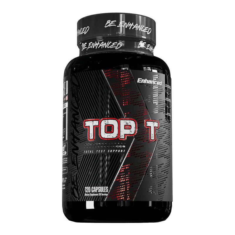 Supplement bottle labeled 'TOP T' on a white background