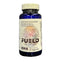 Bottle of FUEL dietary supplement on a reflective surface with a blurred background