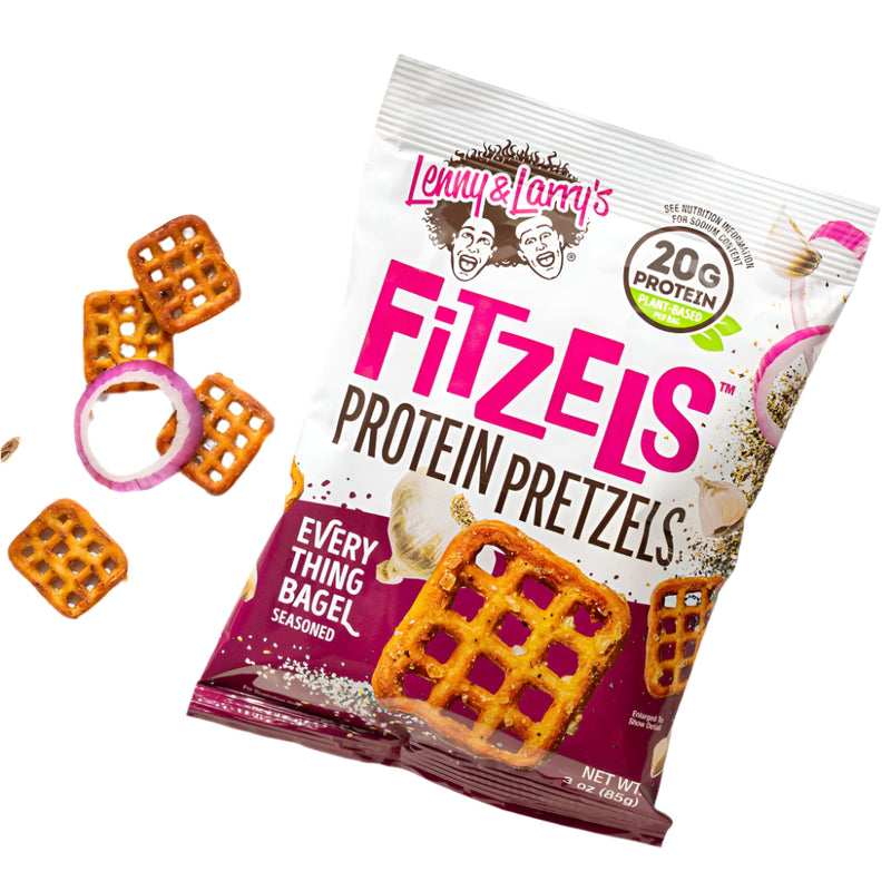 Lenny_LarryProteinPretzles-FiTzElS20gprantbasedproteinperbag3ozbag Everything Bagel