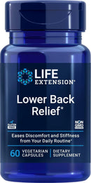 Life Extension Lower Back Relief * Chinese chaste tree & ginger extracts 60 veg caps