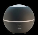 Gray spherical diffuser with a white stripe on a black background