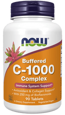 NOW Foods Buffered C-1000 complex Immune System Support 90 Tablets