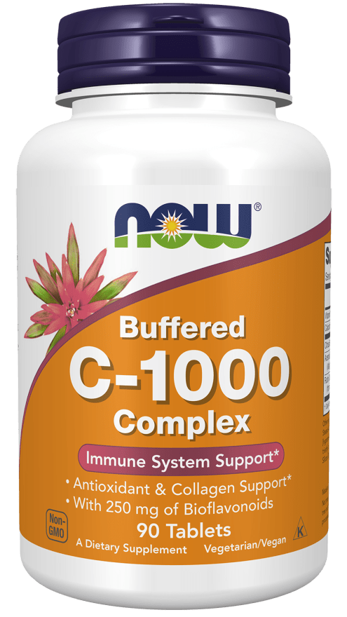 NOW Foods Buffered C-1000 complex Immune System Support 90 Tablets