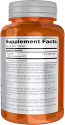 NOW Foods Double Strength L-Arginine 1000 60 Tablets