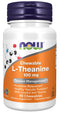 NOW Foods L-Theanine 100mg, promotes relaxation, healthy vascular function,  90 Chewables