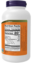 Supplement bottle with nutrition facts label on a white background