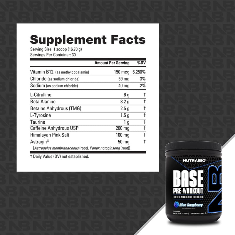 NutraBio BASE Pre-Workout