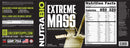 NutraBio Extreme Mass High Protein & Carb Mass Gainer 6lb ~15.6 servings