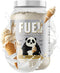 Fuel Premium Protein container with panda design and ice cream elements on a white background