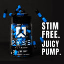 RYSE Pump Cap Max, Project Blackout, Stimulant Free Pump Formula, Betaine Nitrates & Citrulline Peptides for Max Muscular Blood Flow 30 servings
