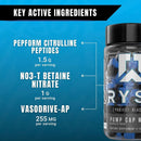 RYSE Pump Cap Max, Project Blackout, Stimulant Free Pump Formula, Betaine Nitrates & Citrulline Peptides for Max Muscular Blood Flow 30 servings