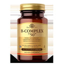 Solgar B-Complex “50” - 100 Vegetable Capsules - Energy Metabolism & Nervous System Support - Non-GMO, Vegan, Gluten Free - 100 Servings bottle