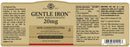 Label of Gentle Iron supplement with text and nutritional information.