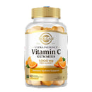 Bottle of Solgar Ultra Potency Vitamin C Gummies on a white background