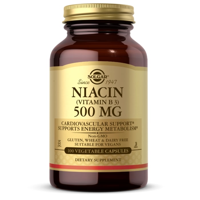 Solgar Niacin 500 mg 100 Vegetable Capsules