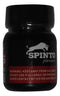 Black bottle with Spinto Fitness logo and warning text on a white background