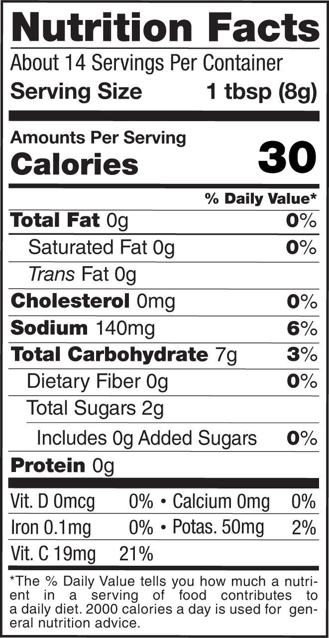 Sunfood Organic Red Blend, Antioxidant Blend for glowing skin & immunity, rich in Vitamin C, collagen, energy and vitality 4oz Supplement Facts