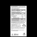 Supplement facts label on a white background