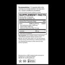 Supplement label with black text on a white background