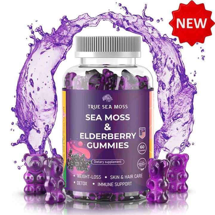 True Sea Moss - Sea Moss and Elderberry Gummies 60 gummies