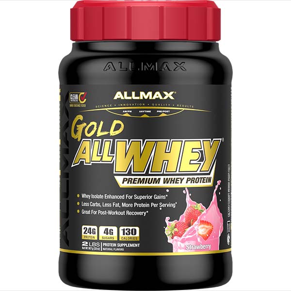 All Max NutritionAll Max Nutrition Gold Allwhey Premium Whey Protein 2lbsProteinStrawberry665553200491