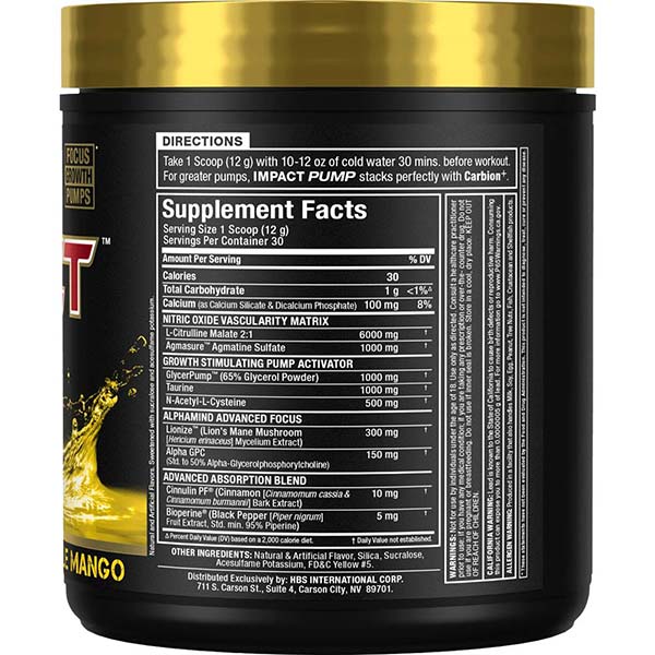 All Max NutritionAll Max Nutrition Impact Pump Non - Stim Pump Pre - Workout 30 servingsPre - WorkoutSour Gummy665553230078