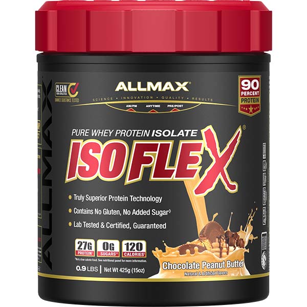 All Max NutritionAll Max Nutrition ISOFLEX Whey Protein Powder, Whey Protein Isolate, 27g Protein, 1lbProteinChocolate Peanut Butter665553229867