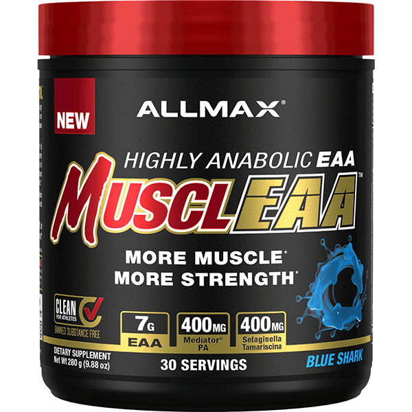 All Max NutritionAll Max Nutrition MusclEAA (30 Servings) 7g EAA, 400mg Mediator PA, 400mg Selaginella TamariscinaAmino AcidsBlue Shark665553229119