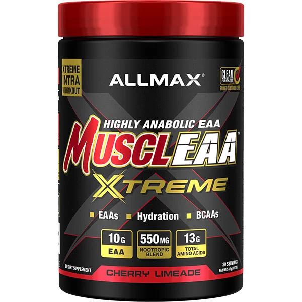 All Max NutritionAll Max Nutrition MusclEAA Xtreme 10g EAA, 550mg Mediator PA 30 ServingsAmino AcidsCherry Limeade